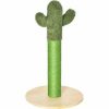 Krabpalen PawHut katten krabpaal cactus krabpaal grenenhout sisaltouw krabpaal speelgoed voor katten 65 cm hoog groen + naturel