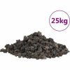 VidaXL Lavastenen 25 kg 1 2 cm zwart vidaXL Aquarium-decoratie