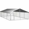 vidaXL Dierenbenodigdheden VidaXL Hondenkennel voor buiten met dak 600x300x150 cm