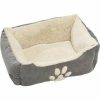 Petcomfort Kattenmanden Pluche Dierenbed/Poezenbed Grijs 47 cm Dierenmanden