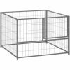 VidaXL Hondenkennel 100x100x70 cm staal zilverkleurig vidaXL Dierenbenodigdheden