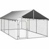 vidaXL Hokken VidaXL Hondenkennel voor buiten met dak 400x200x150 cm